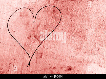 Grungy cuore Foto Stock