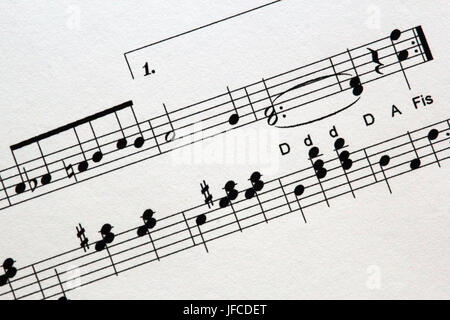 Note di musica Foto Stock