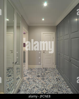 Anticamera interno grigio Foto Stock