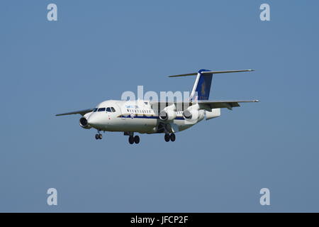 Avro RJ100, BAe 146 QQ101 ,Empire Test Pilots School, Foto Stock