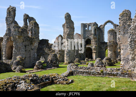 Priory rovine a Castle Acre, Norfolk, Regno Unito Foto Stock