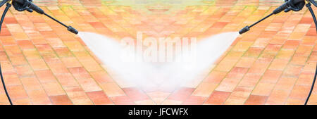 Lavaggio ad alta pressione Foto Stock