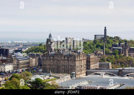 Paesaggio urbano di Edimburgo - Waverley Hotel Foto Stock