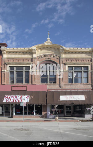 La strada principale della città di canon in colorado usa Foto Stock