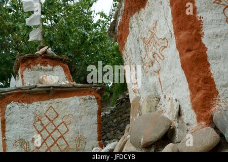 In Chortens Chhusang, Mustang Superiore Foto Stock