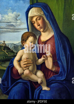 La Madonna e il Bambino 1504 Giovanni Battista Cima, chiamato anche di Cima da Conegliano 1459 - 1517 era un italiano di pittore rinascimentale, Foto Stock