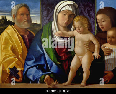 Madonna con Bambino e Angeli, San Pietro e San Marina 1510 - 1520 Pietro di Niccolò Duia 1520 Venezia Italia Italiano Foto Stock