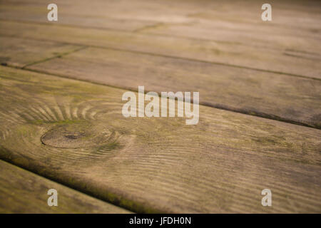 Close up di sporco decking tavole Foto Stock