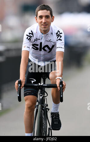 104. Tour de France, Grand partono, Team-Presentation: Mikel Nieve (ESP) Team Sky. Foto Stock