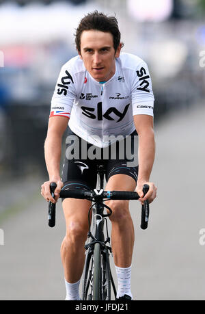 104. Tour de France, Grand partono, Team-Presentation: Geraint Thomas (GBR) Team Sky. Foto Stock