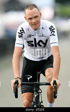 104. Tour de France, Grand partono, Team-Presentation: Chris Froome (GBR) Team Sky. Foto Stock