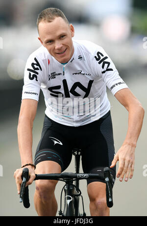 104. Tour de France, Grand partono, Team-Presentation: Chris Froome (GBR) Team Sky. Foto Stock