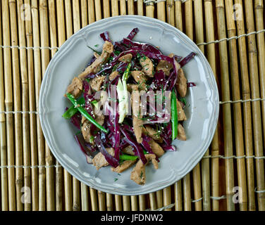 Moo shu la carne di maiale Foto Stock
