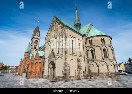 Nostra Signora Maria cattedrale, Ribe, Danimarca più antichi della città superstite, nello Jutland, Danimarca Foto Stock