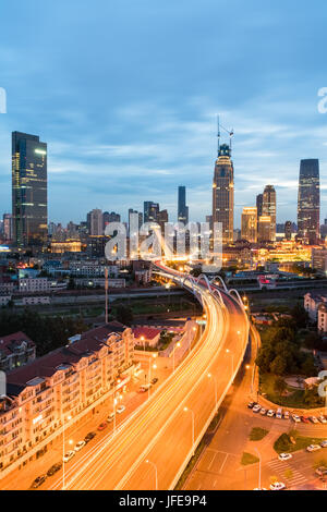 Tianjin scene notturne Foto Stock