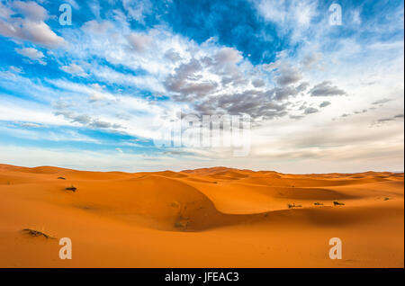 Le dune di sabbia di Erg Chebbi, Marocco Foto Stock