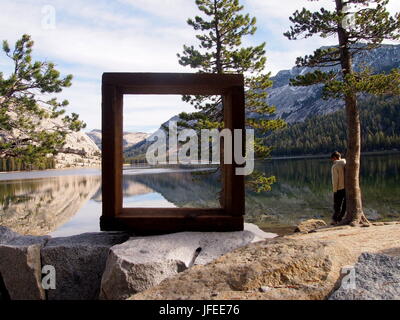 Lago Tenaya, Tioga Road, Yosemite NP Foto Stock