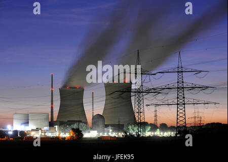 Centrale nucleare di Gundremmingen Foto Stock