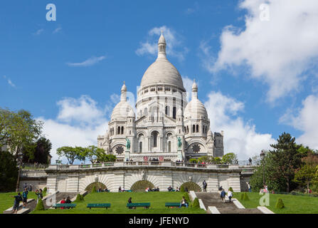 Francia, Parigi città, quartiere Monmarte, Basilica Sacre Coeur Foto Stock