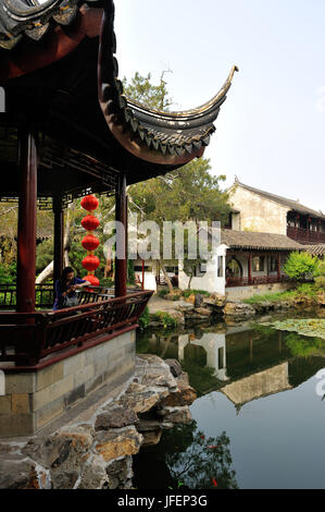 Cina, provincia dello Jiangsu, Suzhou, il master di reti giardino, patrimonio mondiale dell'UNESCO, Foto Stock