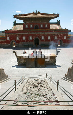 La Cina, nella provincia di Hebei, Chengde, pace universale tempio Puning (Si), patrimonio mondiale dell'UNESCO, Foto Stock