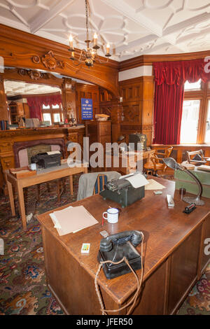 Inghilterra, Buckinghamshire, Bletchley, Bletchley Park, il mansion, ricreato WWII Sala per le comunicazioni Foto Stock