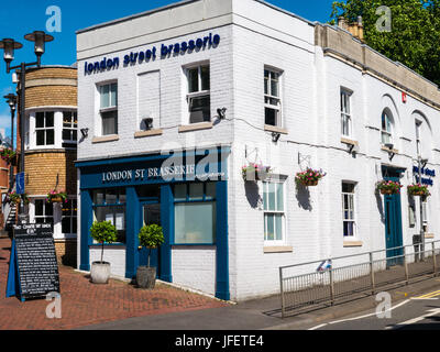 London Street Brasserie, la Oracle Reading, Berkshire, Inghilterra, Regno Unito, GB. Foto Stock
