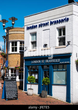 London Street Brasserie, la Oracle Reading, Berkshire, Inghilterra, Regno Unito, GB. Foto Stock