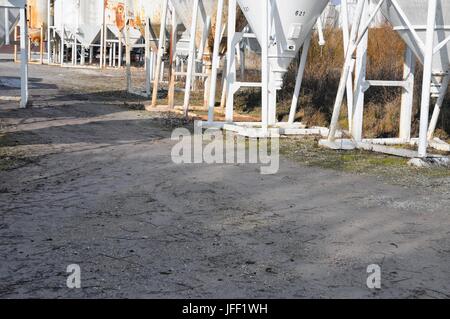 Silos di gesso Foto Stock