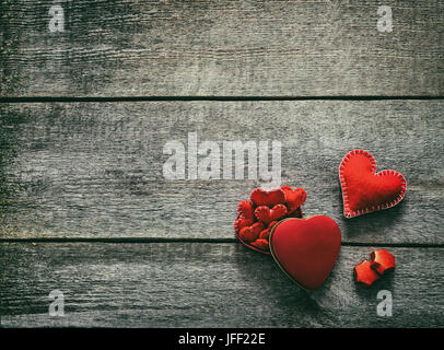 Vacanza san valentino cuori rossi Foto Stock