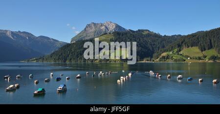 Mattina d'estate al Lago Wagital Foto Stock