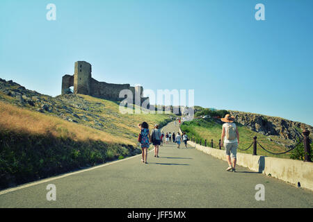 Intorno a Fortezza Enisala, Dobrogea, Romania Foto Stock