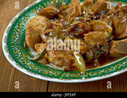 Thai Pollo saltato Foto Stock