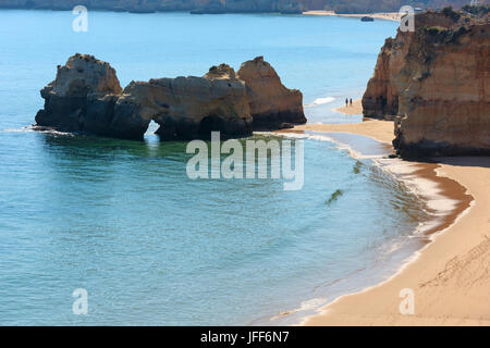 Praia dos Tres Castelos, Algarve, Portogallo. Foto Stock