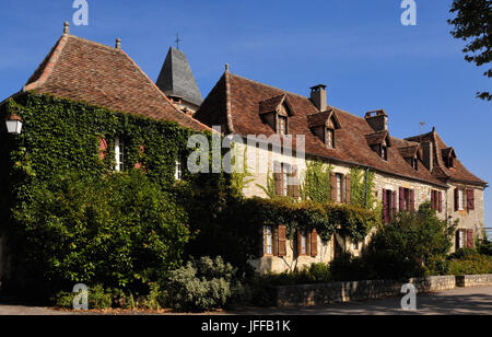 La collina villaggio di Loubressac (Lotto, Francia) Foto Stock