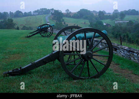 Cannoni, Antietam National Battlefield, Maryland Foto Stock