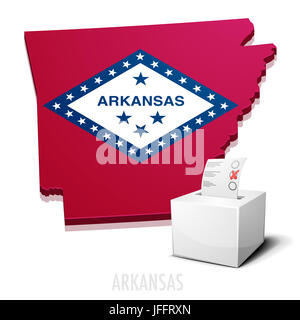 Ci ballotbox Arkansas Foto Stock
