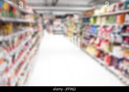Supermercato di sfocatura sullo sfondo Foto Stock