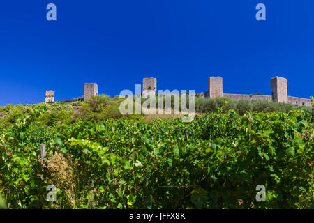 Monteriggioni città medievale in Toscana Italia Foto Stock