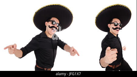 Divertenti con messicano sombrero nel concetto Foto Stock