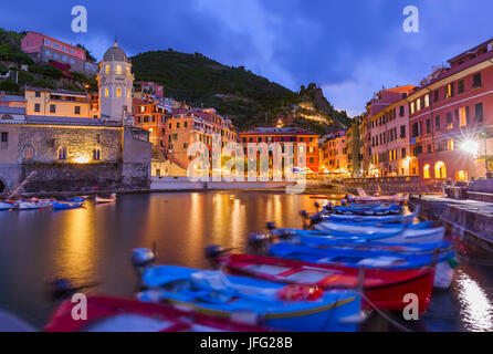 Vernazza in Cinque Terre - Italia Foto Stock