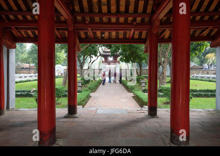 Tempio della Letteratura ad Hanoi, in Vietnam, in Asia Foto Stock