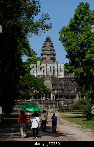 Angkor Wat tempio complesso in Siem Reap, Cambogia, Asia Foto Stock