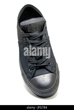 Nero Converse Chuck Taylor All Star scarpa Foto Stock