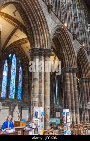 La Scozia, Glasgow Cathedral, vista interna Foto Stock