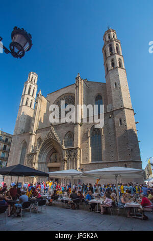 Spagna, Barcelona City, la Chiesa di Santa Maria del Mar, Foto Stock