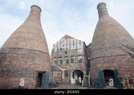 Inghilterra, Staffordshire, Stoke-on-Trent, Gladstone Pottery Museum, Storico di forni per ceramica Foto Stock