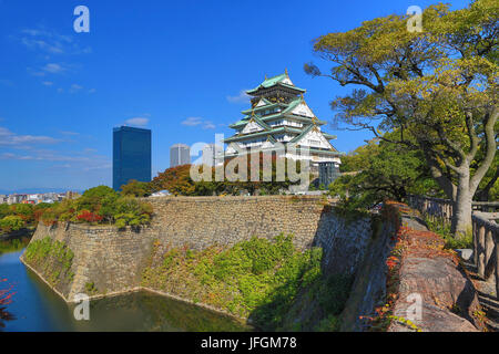 Giappone, Kansai di Osaka, il Castello di Osaka Foto Stock