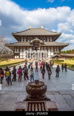 Giappone, Kansai, Nara City, Tempio di Todai-ji, Patrimonio Mondiale dell'UNESCO, Foto Stock