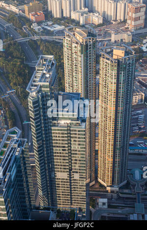 Cina, Hong Kong Kowloon, lo Skyline di Kowloon Foto Stock